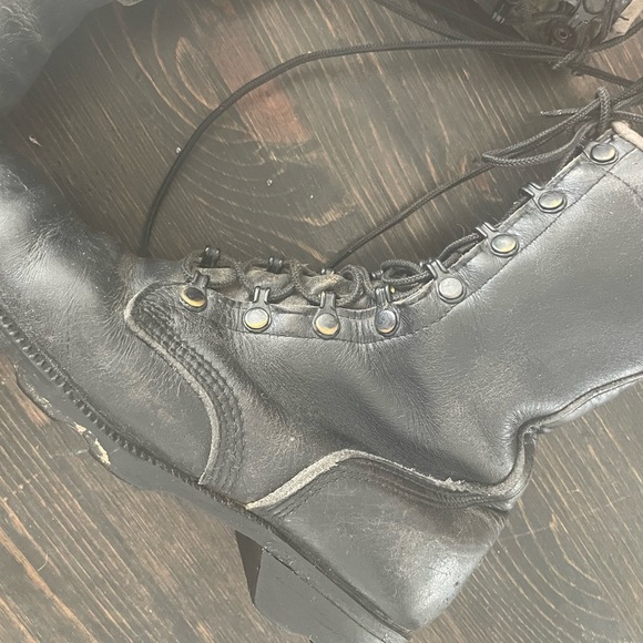 Vintage Leather Military Combat Boots - Picture 7 of 14
